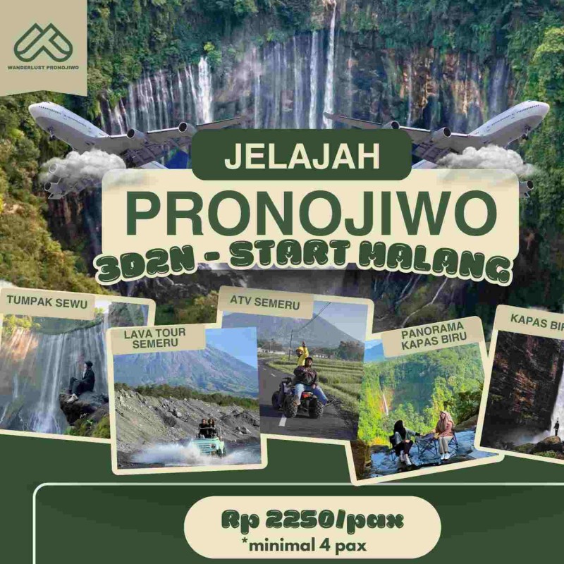 JELAJAH PRONOJIWO 3D2N START MALANG